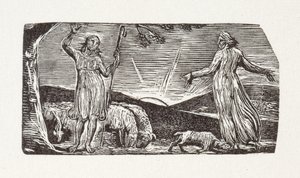Elk schepsel, Thenot, is geboren voor zijn taak, 1821 door William Blake